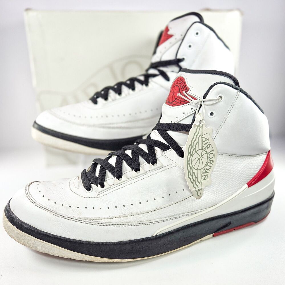 Nike Air Jordan 2 Retro Chicago White Varsity Red Black Men’s 15 DX2454-106